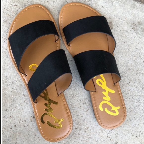 Qupid Pink Vegan Suede Sandal - Picture 9 of 9